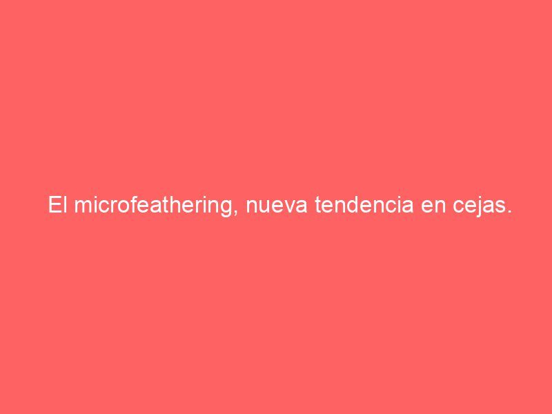 El microfeathering, nueva tendencia en cejas.