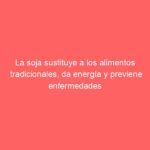 La soja sustituye a los alimentos tradicionales, da energía y previene enfermedades