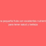 Una pequeña fruta con excelentes nutrientes para tener salud y belleza